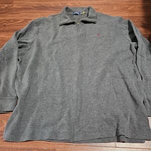 2XL Ralph Lauren Polo Gray Quarter Zip Sweater